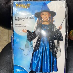 Spirit Child's Spellcaster Witch Costume. NWT. Toddler Size 3-4T. Really Cute.